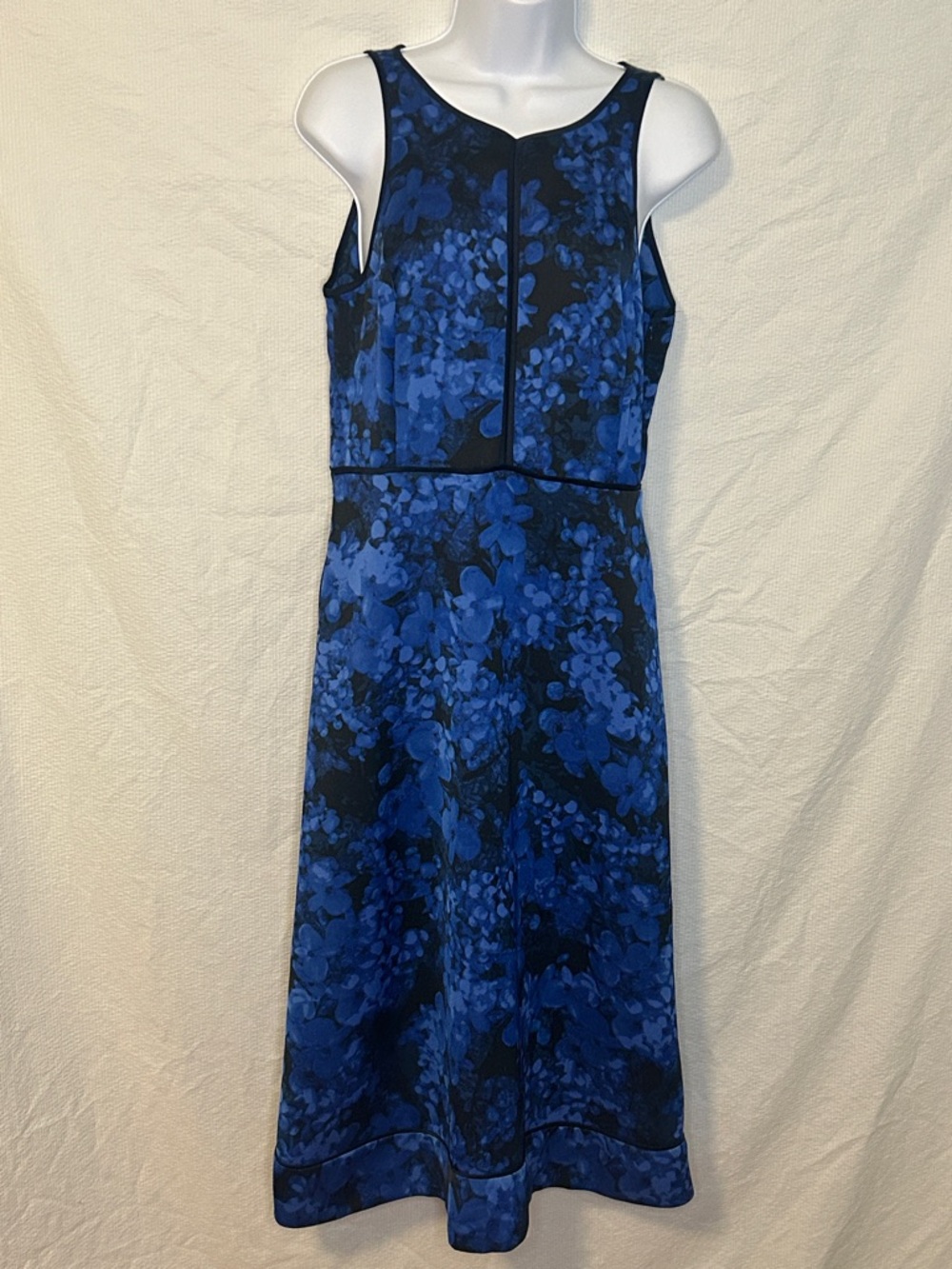 Banana Republic Dark Blue Floral Midi Dress, size 4